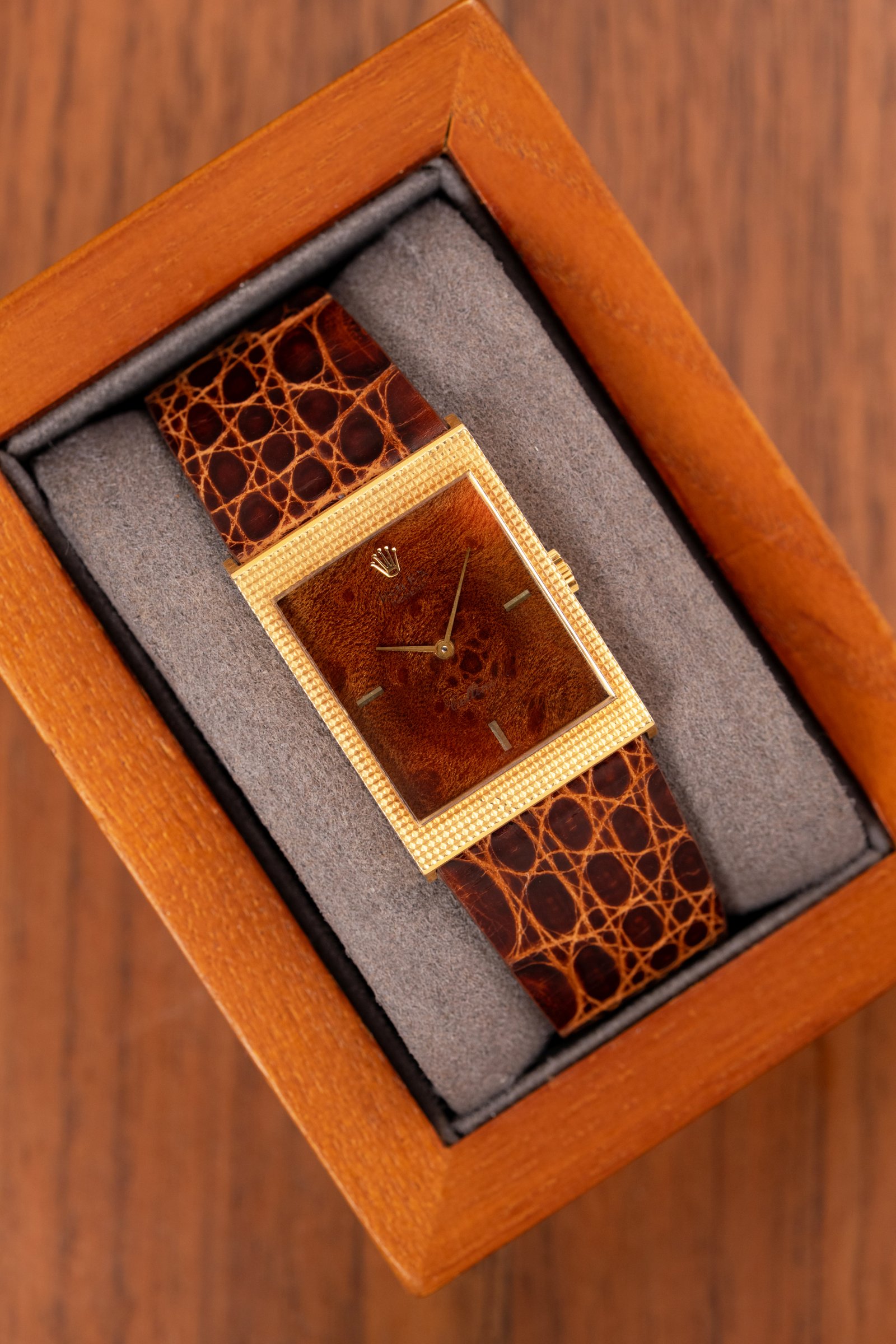 Rolex Cellini - Burlwood Dial